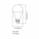 Ledlamp 9W E27 A60 180° OSRAM-chip DURIS sin flick