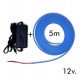 Led-neonstrip blauw 6 mm 12V 5 m + voeding