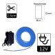 Led-neonstrip blauw 6 mm 12V 5 m + voeding