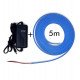 Led-neonstrip blauw 6 mm 12V 5 m + voeding