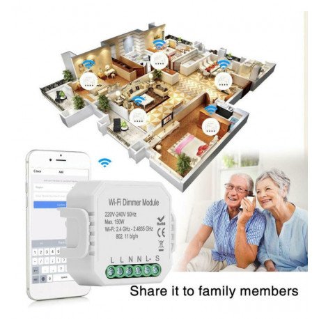 Regulador LED WiFi TRIAC inteligente para hasta 150W