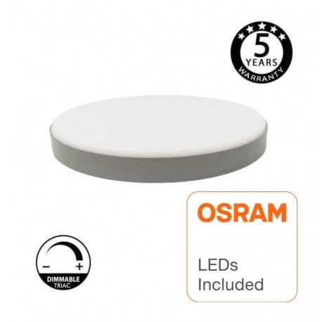 Plafón LED 24W para techo interior OSRAM Chip plata