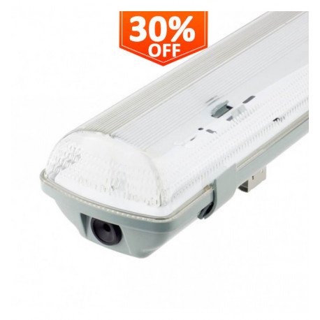 IP65 waterdichte kap voor 2 ledbuizen 60 cm voor buiten