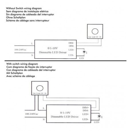 1-10V LED-dimmer 2000W universeel voor dimmen
