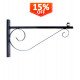 LED High Bay Wall & Pole Mount Bracket Forja 60cm Gloss Black