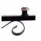 LED High Bay Wall & Pole Mount Bracket Forja 60cm Gloss Black