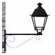 Led straatverlichtingshouder muur-/paalbeugel Forja 60 cm zwart hoogglans