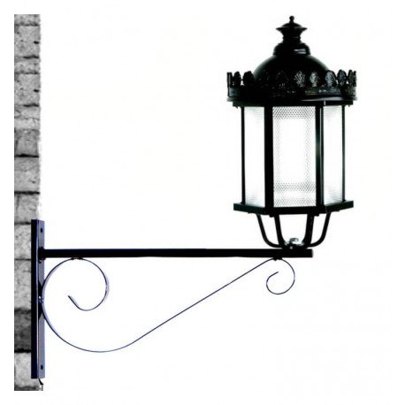 LED High Bay Wall & Pole Mount Bracket Forja 60cm Gloss Black