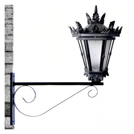 LED High Bay Wall & Pole Mount Bracket Forja 60cm Gloss Black