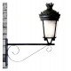 Led straatverlichtingshouder muur-/paalbeugel Forja 60 cm zwart hoogglans