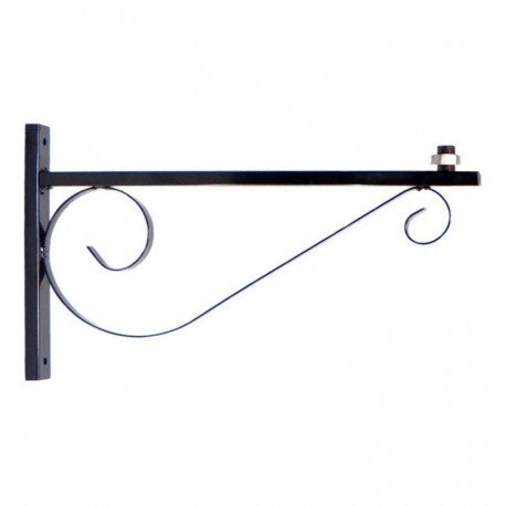 Soporte pared y columna Forja 60cm negro brillo para farola LED