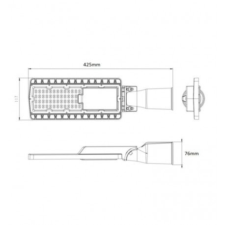 Led-straatverlichting 40W buiten HALLEY SMD3030 high efficiency