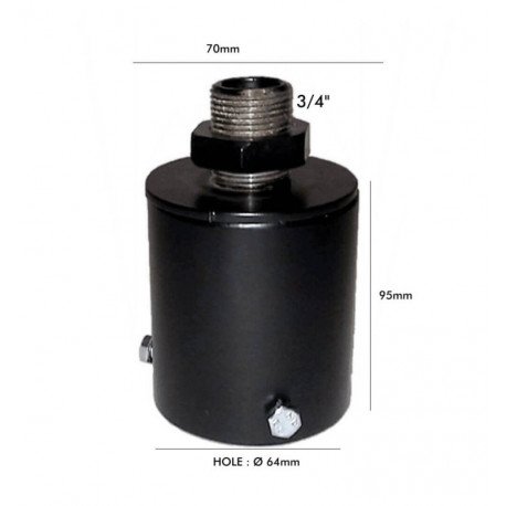 Soporte acoplamiento farola LED 70 mm para columna exterior