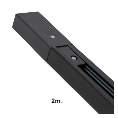 Carril LED monofásico reforzado 2 m para focos de escaparate