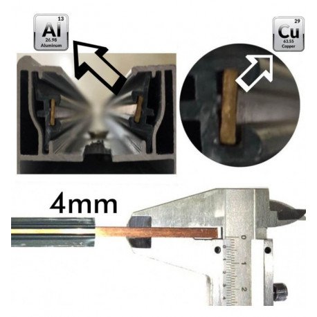 1-fase led-rail versterkt 2 m voor led-schijnwerpers van etalage