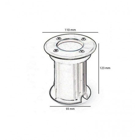 LED High Bay GU10 IP65 In-Ground Recessed Housing for Outdoors