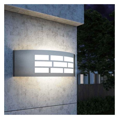 Wandlamp LED E27 GOTEMBURGO nikkel voor buiten IP44