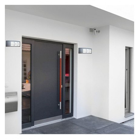 Aplique LED de pared E27 GOTEMBURGO níquel exterior IP44