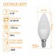 LED vela lamp 6W E14 C37 180° OSRAM DURIS Chip
