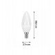 LED vela lamp 6W E14 C37 180° OSRAM DURIS Chip