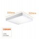 Opbouw led-plafond 20W vierkant voor binnen met OSRAM-chip