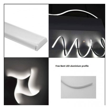 U-profiel flexibele led aluminium 2 meter voor bochten