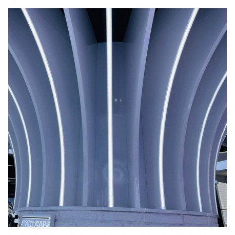 Perfil Aluminio Flexible U LED 2 metros para curvas
