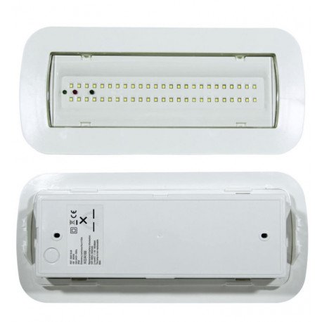 LED Noodverlichting 4W IP65 met automatische test en plafondkit