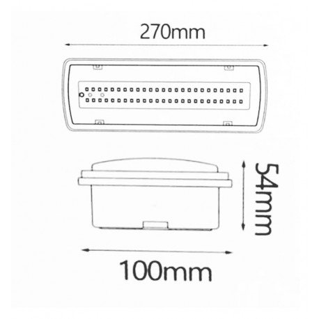 LED Noodverlichting 4W IP65 met automatische test en plafondkit