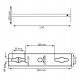 LED Floodlight Extensible Wall Mount Bracket Black 60-105 cm