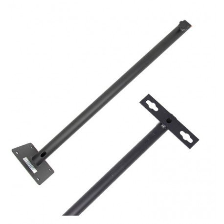 Verstelbare beugel voor led-schijnwerper zwart 60-105 cm voor wand