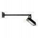 Verstelbare beugel voor led-schijnwerper zwart 60-105 cm voor wand