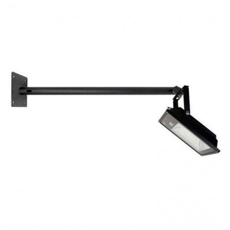 Verstelbare beugel voor led-schijnwerper zwart 60-105 cm voor wand