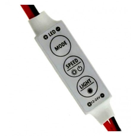 Mini Controlador Dimmer Tira LED monocolor 12/24V táctil