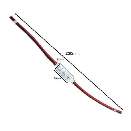 Mini Controlador Dimmer Tira LED monocolor 12/24V táctil