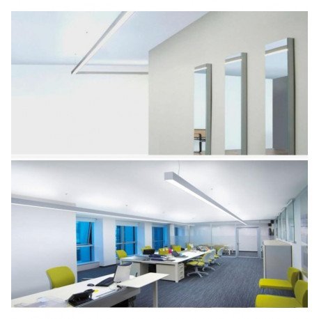 Aluminium led-profiel INFINITY PRO dubbel licht 2 m voor lineaire ledstrips