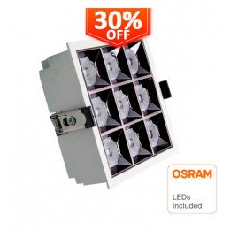 Inbouw downlight LED 40W OSRAM 24° UGR17 antiverblinding