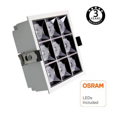 Inbouw downlight LED 40W OSRAM 24° UGR17 antiverblinding