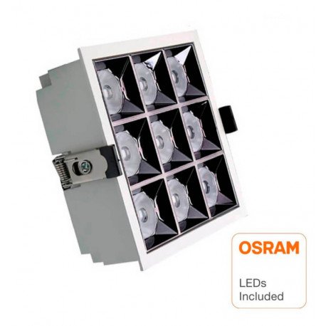 Inbouw downlight LED 40W OSRAM 24° UGR17 antiverblinding