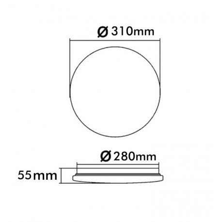 Plafondlamp led 18W WiFi SMART RGB+CCT dimbaar