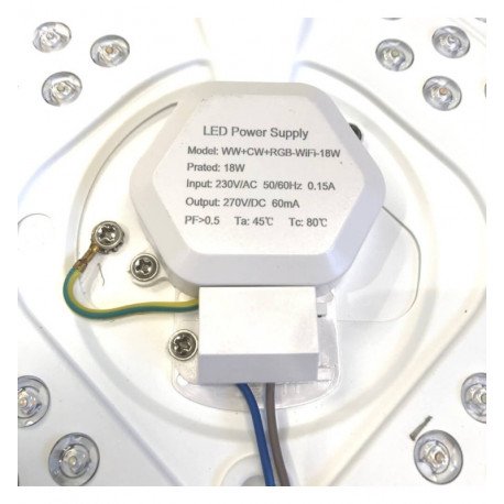 Plafón LED 18W WiFi SMART RGB+CCT regulable
