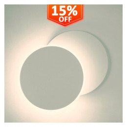 Aplique LED 5W Eclipse blanco para pared con luz ajustable