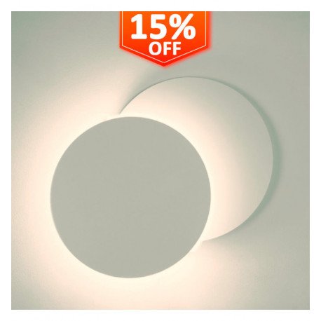 Aplique LED 5W Eclipse blanco para pared con luz ajustable