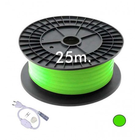 Led neon circular 220V 7W/m flexibele strip voor decoratie groen