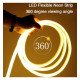 Led neon circular 220V 7W/m flexibele strip voor decoratie groen