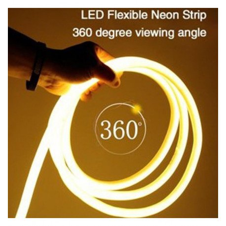 Led neon circular 220V 7W/m flexibele strip voor decoratie groen