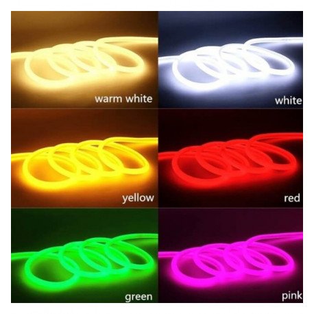 Led neon circular 220V 7W/m flexibele strip voor decoratie groen