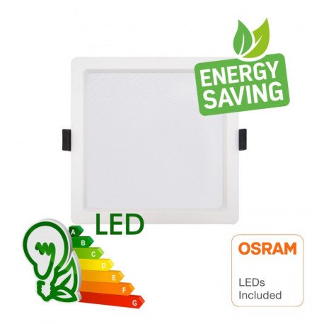 Downlight LED 15W cuadrado CCT OSRAM UGR17 sin deslumbramiento