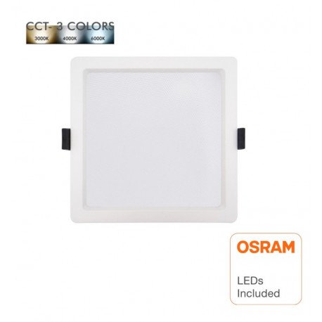 LED downlight 15W vierkant CCT OSRAM UGR17 zonder verblinding
