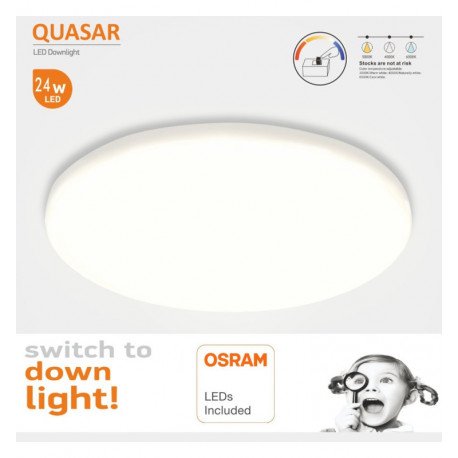 Led downlight 24W inbouw zonder frame met selecteerbare CCT